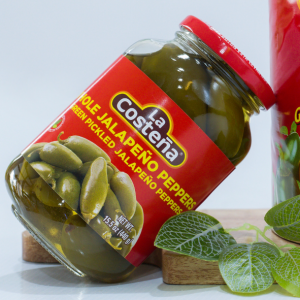 Green pickled jalapeno peppers
